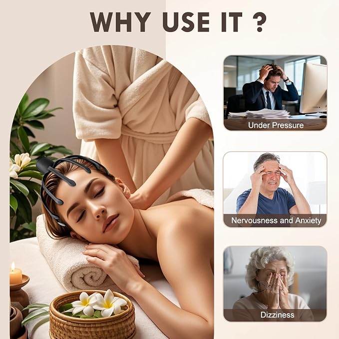 Electric Scalp Massager with 3 Modes, Head Massager Scalp, 360 Degree Head - Image 2