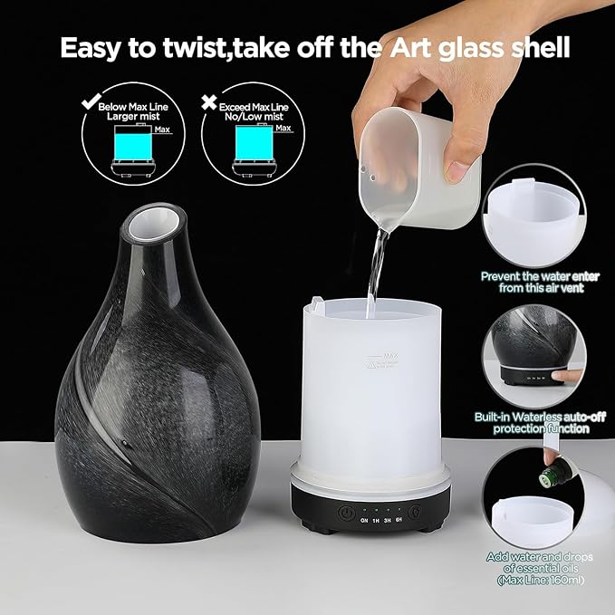 INRORANS Star River Aromatherapy Diffuser - 160ml Ultrasonic Essential Oil - Image 5