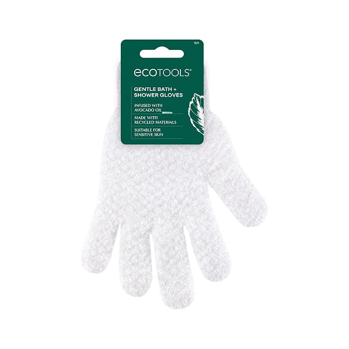 EcoTools Gentle Bath + Shower Gloves, Exfoliating Gloves Remove Dead Skin & - Image 2
