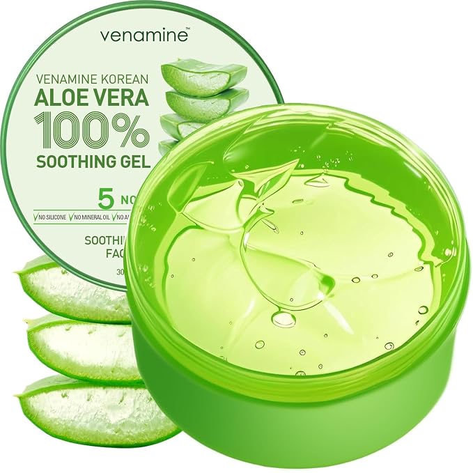 VENAMINE Korean Aloe Vera Soothing & Moisture Gel 100% by venamineofficial
