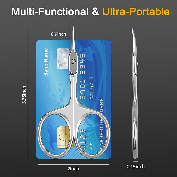 Cuticle Scissors, Extra Fine Curved Manicure & Pedicure Nail Scissor - Image 4