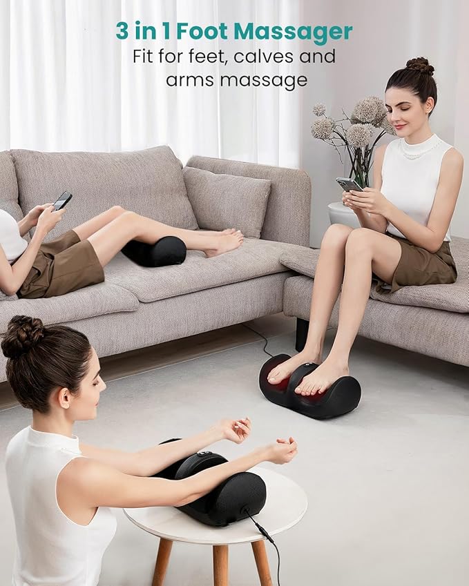Nekteck Foot Massager with Heat & Foot Roller, Shiatsu Calf Leg Massager - Image 3