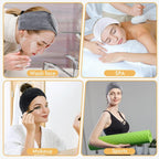 SINLAND Spa Headband for Women 3 Counts Adjustable Makeup Hair Band - Image 4