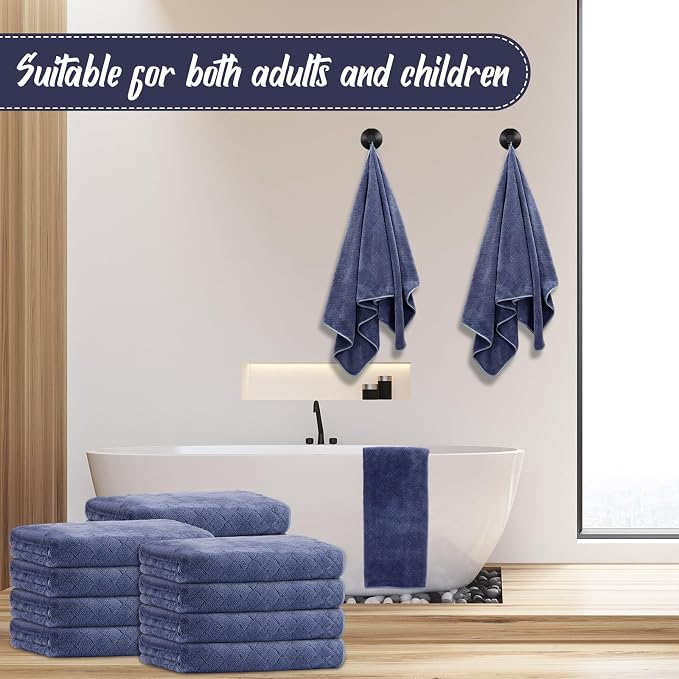 SmoothNovelty 16 Pack Microfiber Bath Towels Bulk 27'' x 60'' Oversized Size - Image 5