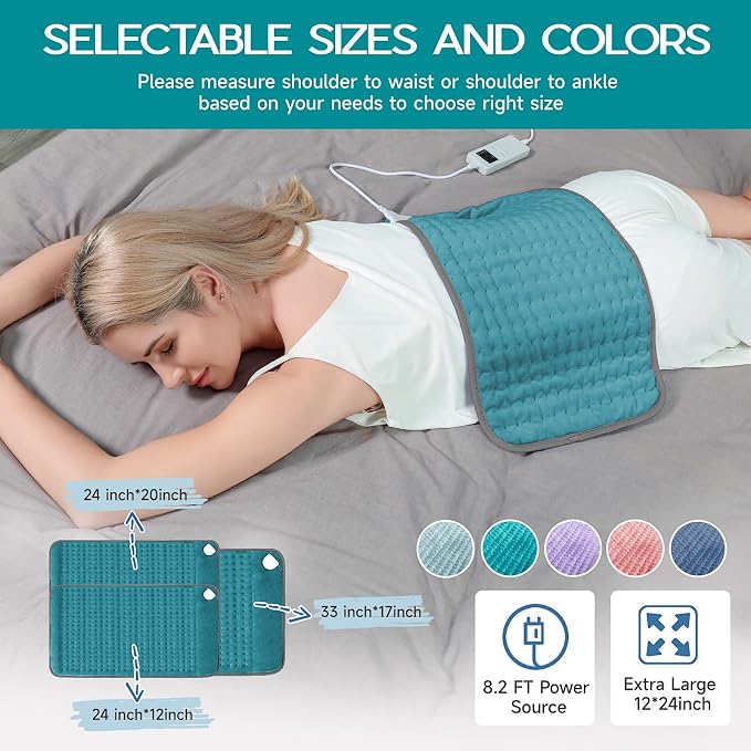 Heating Pad for Period Cramps, Heating Pad for Back/Neck/Shoulder Muscle Pain - Image 7