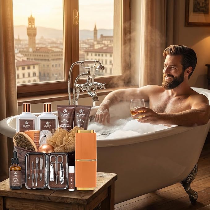 21 Pcs Sandalwood Bath & Body Care Gift Basket Set - Image 3