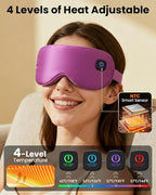 Cordless Heated Eye Mask with 1500mAh Large Battery, 4 Heat Levels & 100% - Image 2