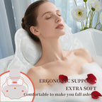 Super Thick Bath Pillow, Soft and Comfortable Bath Pillow, 4D mesh Fabric and 6 - Image 3