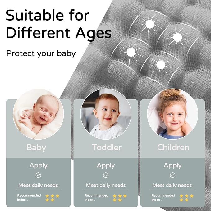 Yoofoss Hooded Baby Towels for Newborn 2 Pack 100% Muslin Organic Cotton Baby - Image 5
