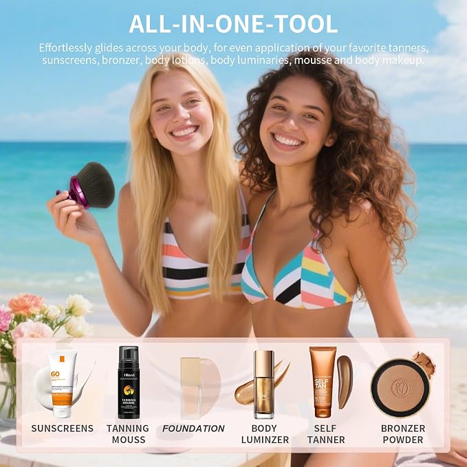 docolor Self Tanner Brush Extra Large Body Makeup Brush, 3.5 Inch Width - Image 3