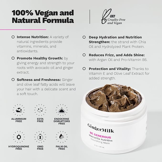 Deep Repair Hair Mask for Dry, Damaged & Curly Hair – Hydrating Hair Mask - Image 4