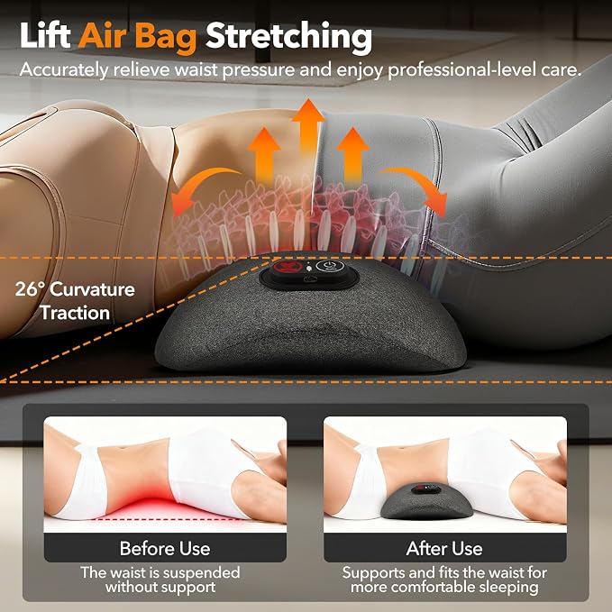 3 in 1 Electric Lumbar Massager Support Pillow, Back Massager - Image 4
