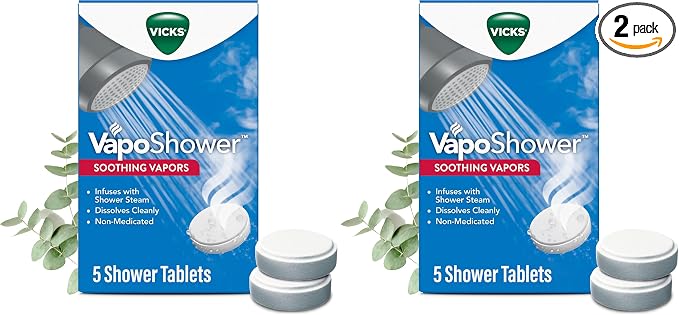 Vicks VapoShower, Shower Tablet, Shower Bomb, Aromatherapy Vapors, Eucaplytus & by Vicks
