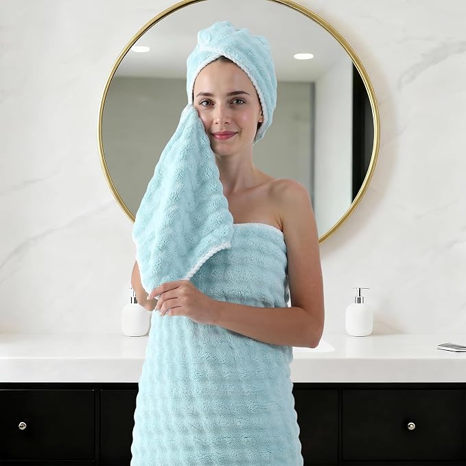 REDKISS 8-Piece Soft Bath Towel Sets, Extra Large 2 Bath Sheet, 2 Hand Towel - Image 7