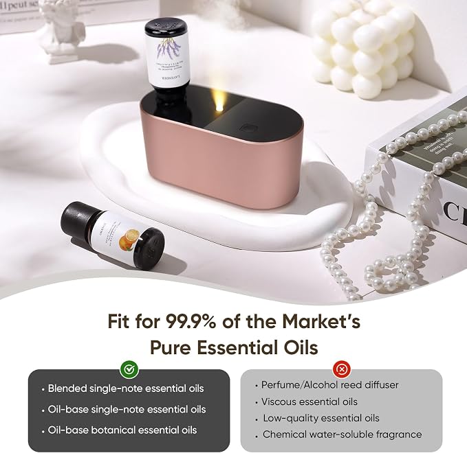Lecdura Waterless Diffuser for Essential Oil, Battery Operated Scent Air - Image 6