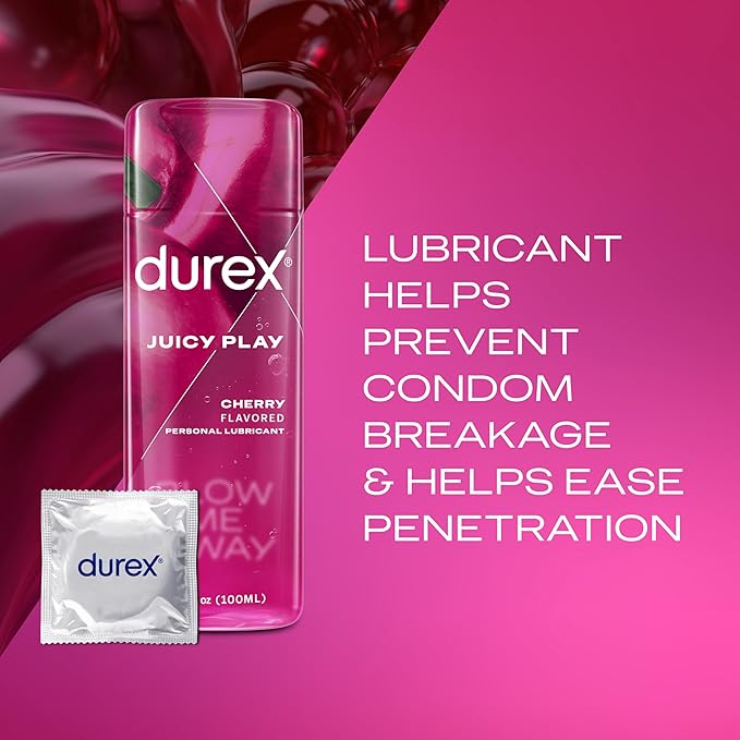 Durex Water Based Lube for Sex, Cherry Flavored, Anal & Sex Lube for Women & Men - Image 3