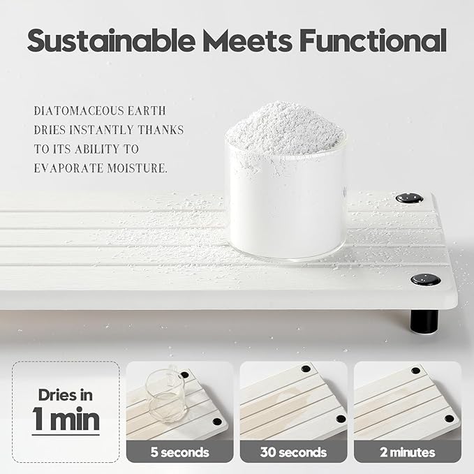 Razborci Instant Dry Sink Caddy Kitchen Sink Organizer, Quick Drying Stone Tray - Image 3