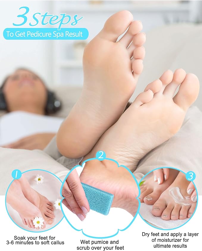 Maryton Disposable Foot Scrubber Pumice Pads, Pedicure Pumice Stone Dead Skin - Image 5