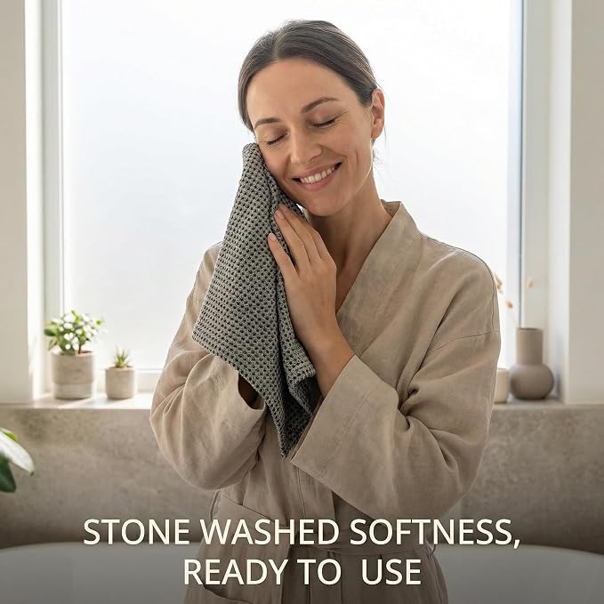 100% European Linen Hand Towels - Image 5