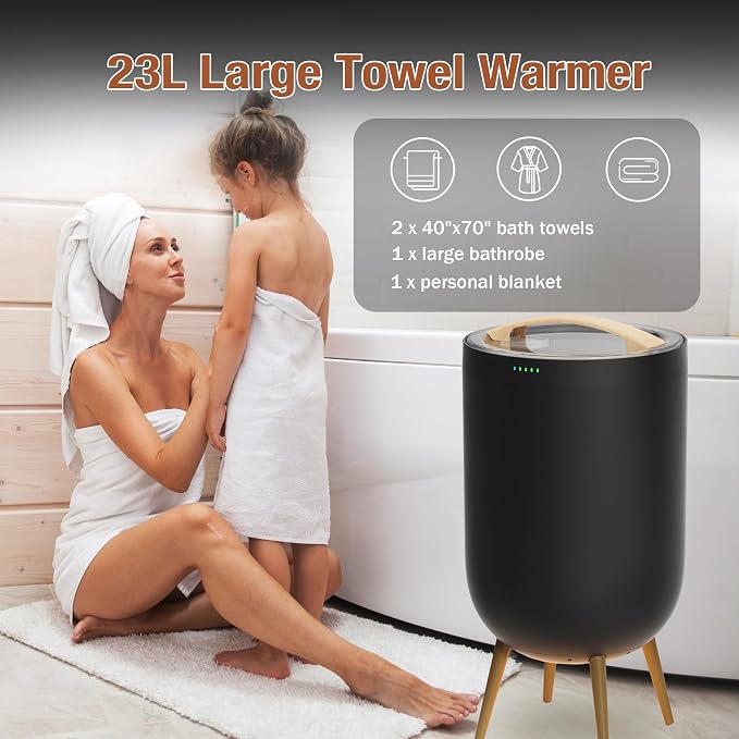 Luxury Towel Warmer Bucket, 23L Large Towel Warmers - Image 3
