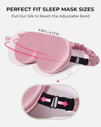 SilkSilky 100% 22 Momme Mulberry Silk Sleep Mask – Upgraded 3D Contoured Eye - Image 4