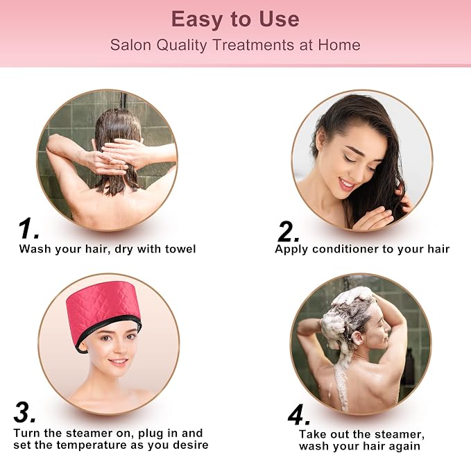 Heat Cap for Deep Conditioning, Ingeware Thermal Cap for Hair Steamer Cap for - Image 3