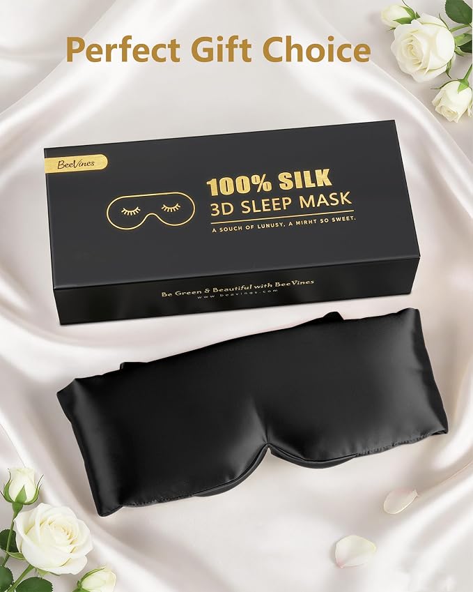 BeeVines Pure Silk 3D Sleep Mask - Image 8