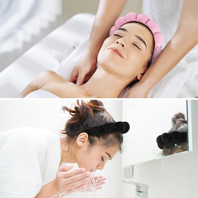 Ztomine Spa Headbands for Washing Face or Facial, Terry Cloth Headband Wash - Image 4