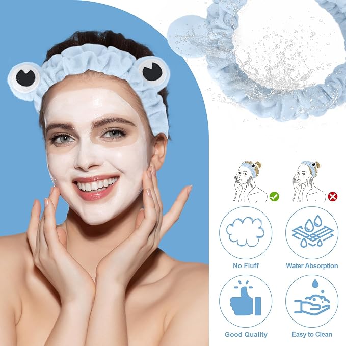 Jowmoy Blue color Frog Eye Elastic Headband - Image 4