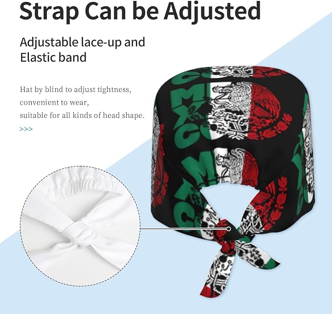 Adult Working Cap Adjustable Cleaning Work Sweatband Scrub Hat Tie Back Hats - Image 4