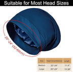 Satin Bonnet for Sleeping Night Cap, Adjustable Satin Lined Silk Bonnets Sleep - Image 5