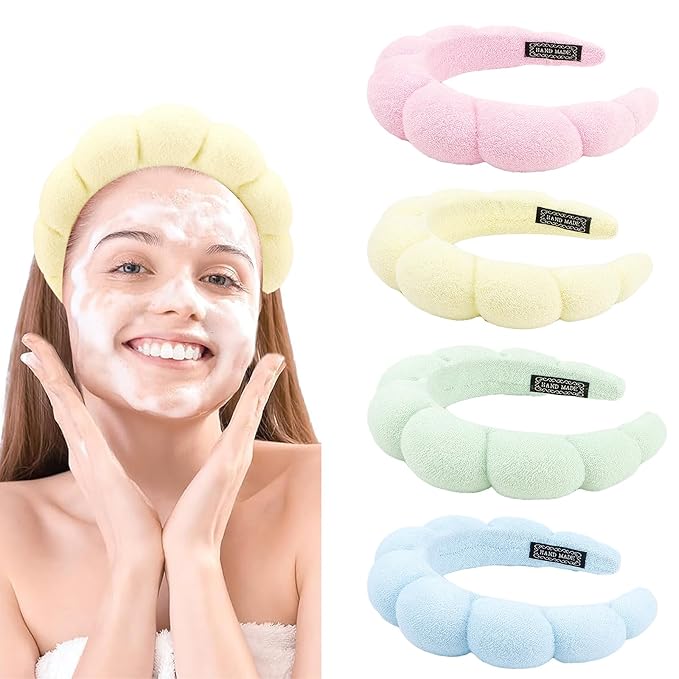 Canitor 4 PCS Spa Headband for Washing Face, Facial Skincare, Terry Cloth by Canitor