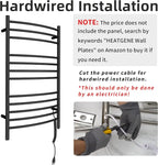 HEATGENE Towel Warmer Wall Mount Electric Plug-in/Hardwired Heated Towel Rack - Image 4