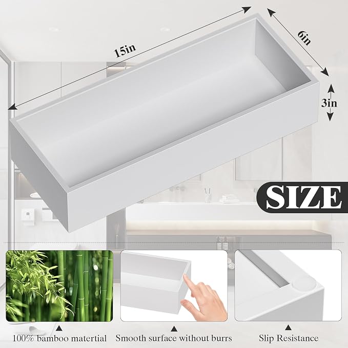 ZHWS Toilet Paper Basket, Bathroom Basket, Toilet Tank Tray - Image 3