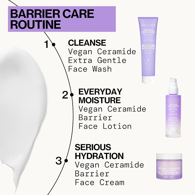Pacifica Vegan Ceramide Barrier Repair Face Lotion, Lightweight Moisturizer - Image 10