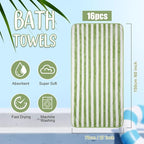 SmoothNovelty 16 Pack Microfiber Bath Towels Bulk 27'' x 60'' Oversized Size - Image 2