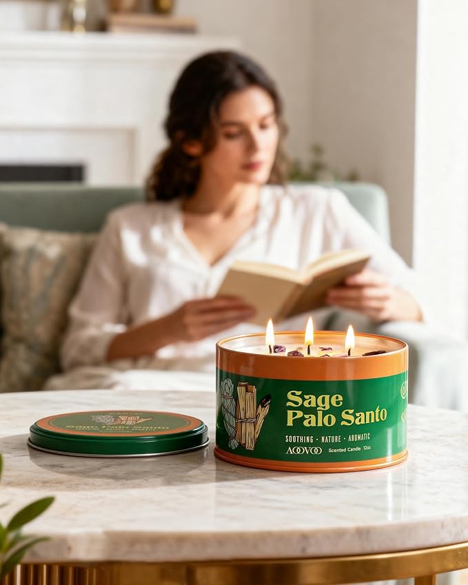 AOOVOO Sage & Palo Santo Candle - Image 5