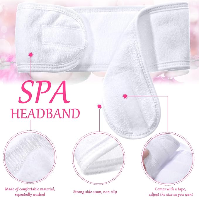 Hoteam 30 Pack Spa Headband Facial Esthetician Hair Wrap - Image 3