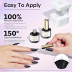 modelones Glitter Gel Nail Polish Top Coat, Rainbow Confetti Gel Top Coat - Image 6