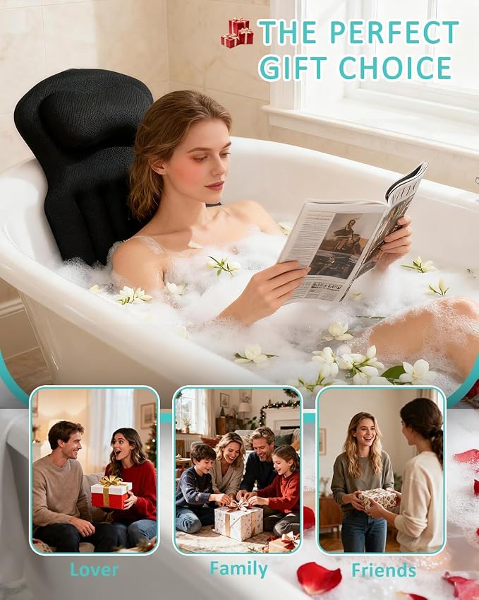 Full Body Bath Pillow for Bathtub, 5D Thick Tub Pillow for Bathtub - Image 8