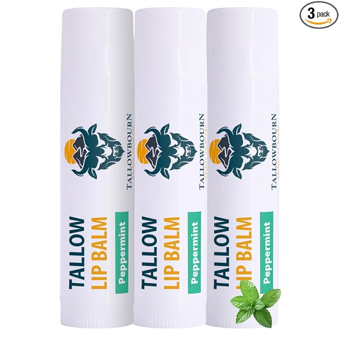 Moisturizing Tallow Lip Balm – Grass-Fed Beef Tallow by TALLOWBOURN