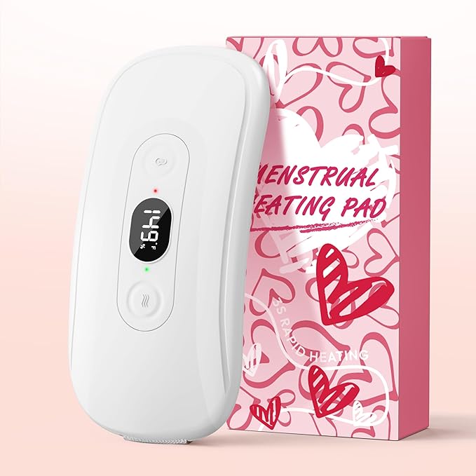 Portable Heating Pad Period Cramps: 2 Timer 6 Heat Levels 6 Vibration Modes by Hirane