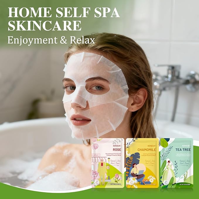 KONEUK 27 Pack Collagen Sheet Face Masks Skincare - Image 7