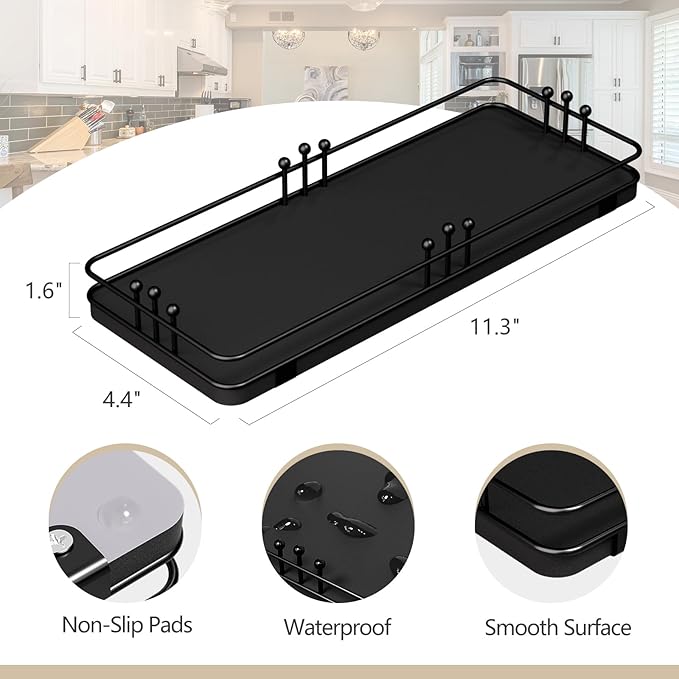Bathroom Vanity Tray for Countertop Toiletries Perfume Makeup Soap Dispenser - Image 2