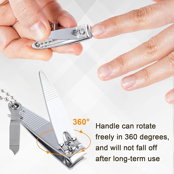 Bememo 24 Pcs Stainless Nail Clippers Set 2 Sizes Fingernail and Toenail - Image 5
