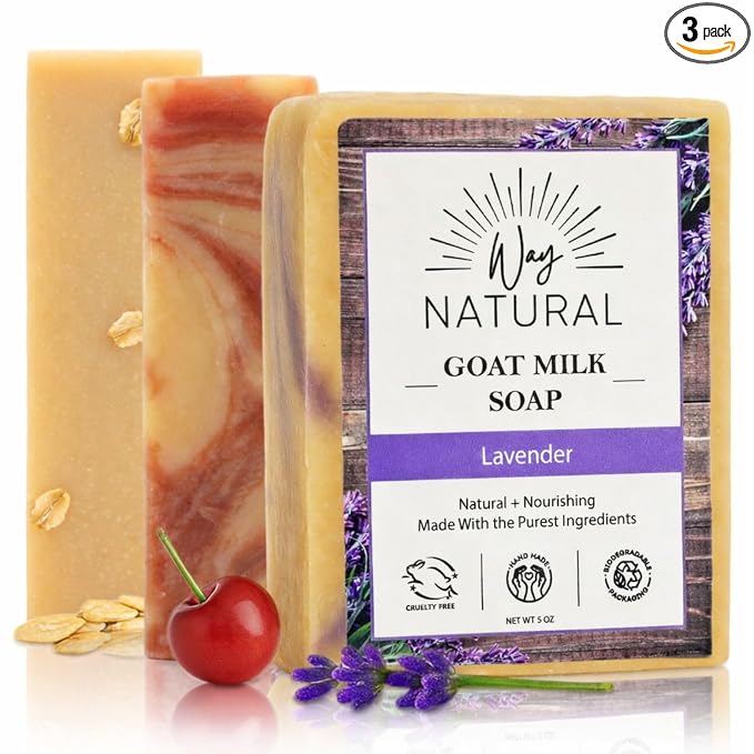 Goat Milk Soap Bar Variety 3-Pack by WayNatural
