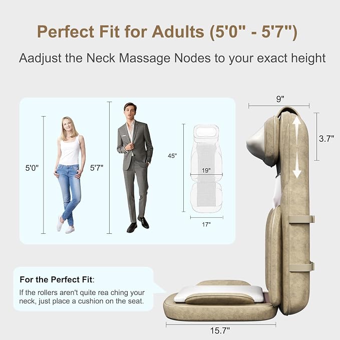 Rainwolf Shiatsu Neck and Back Massage Cushion - Image 5