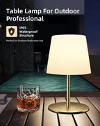 EZVALO Outdoor Cordless Table Lamp, IP65 Waterproof 4500mAh Rechargeble Shower - Image 3