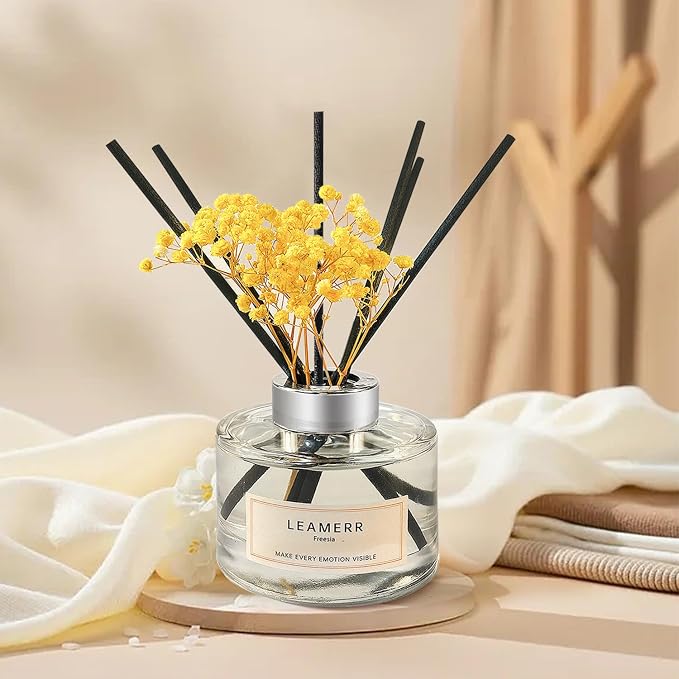 Reed Diffuser Sets Home Fragrance Essential Oil Diffuser Freesia Scent- 7 oz - Image 2