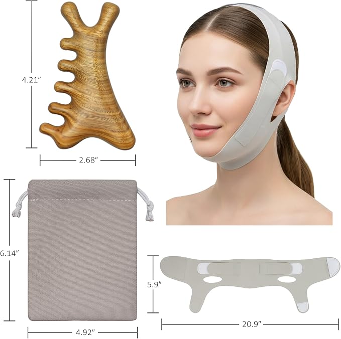 4 in 1 Gua Sha Tool for Face & V Line Lifting Mask, Scalp Massage, Jaw Lifting - Image 2